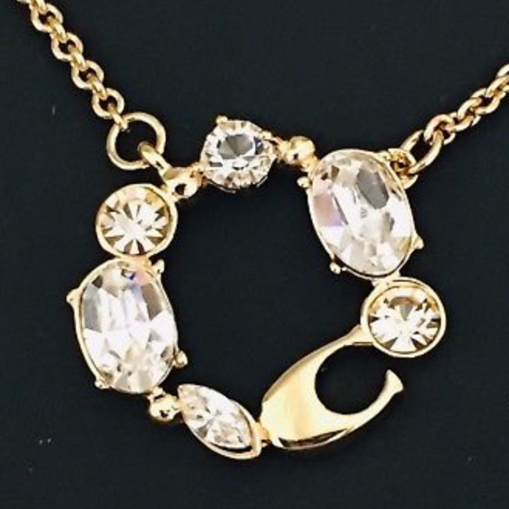 Sold Coach Gold Tone Open Circle Necklace and - Picture 5 of 5